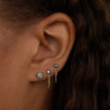 Wwake - Large Opal Studs - Earrings - YUCCA, Artistic jewelry for women, boutique near me, unique jewelry denver.