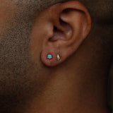 Wwake - Large Opal Studs - Earrings - YUCCA, Artistic jewelry for women, boutique near me, unique jewelry denver.