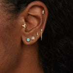 Wwake - Large Opal Studs - Earrings - YUCCA, Artistic jewelry for women, boutique near me, unique jewelry denver.