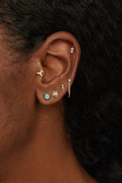 Wwake - Large Opal Studs - Earrings - YUCCA, Artistic jewelry for women, boutique near me, unique jewelry denver.