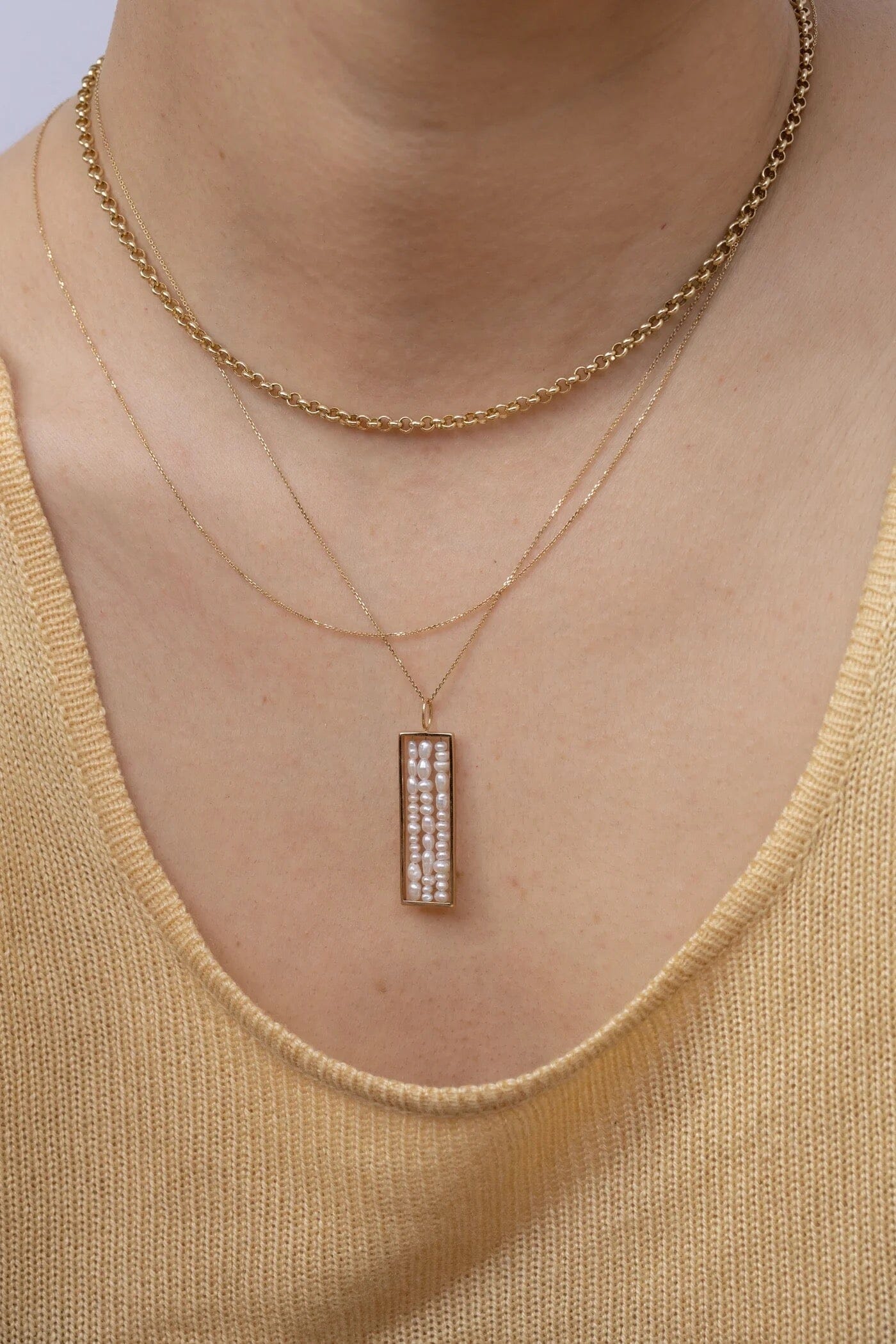 wwake | Long Metaphor Necklace - Necklaces - YUCCA, artistic jewelry for women, unique jewelry denver.