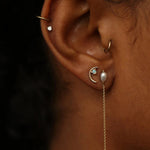 Wwake- Long Pearl Shower Earring - Earrings - YUCCA, artistic jewelry for women, boutique near me, unique jewelry denver.