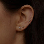 Wwake- Long Pearl Shower Earring - Earrings - YUCCA, artistic jewelry for women, boutique near me, unique jewelry denver.