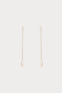 Wwake- Long Pearl Shower Earring - Earrings - YUCCA, artistic jewelry for women, boutique near me, unique jewelry denver.