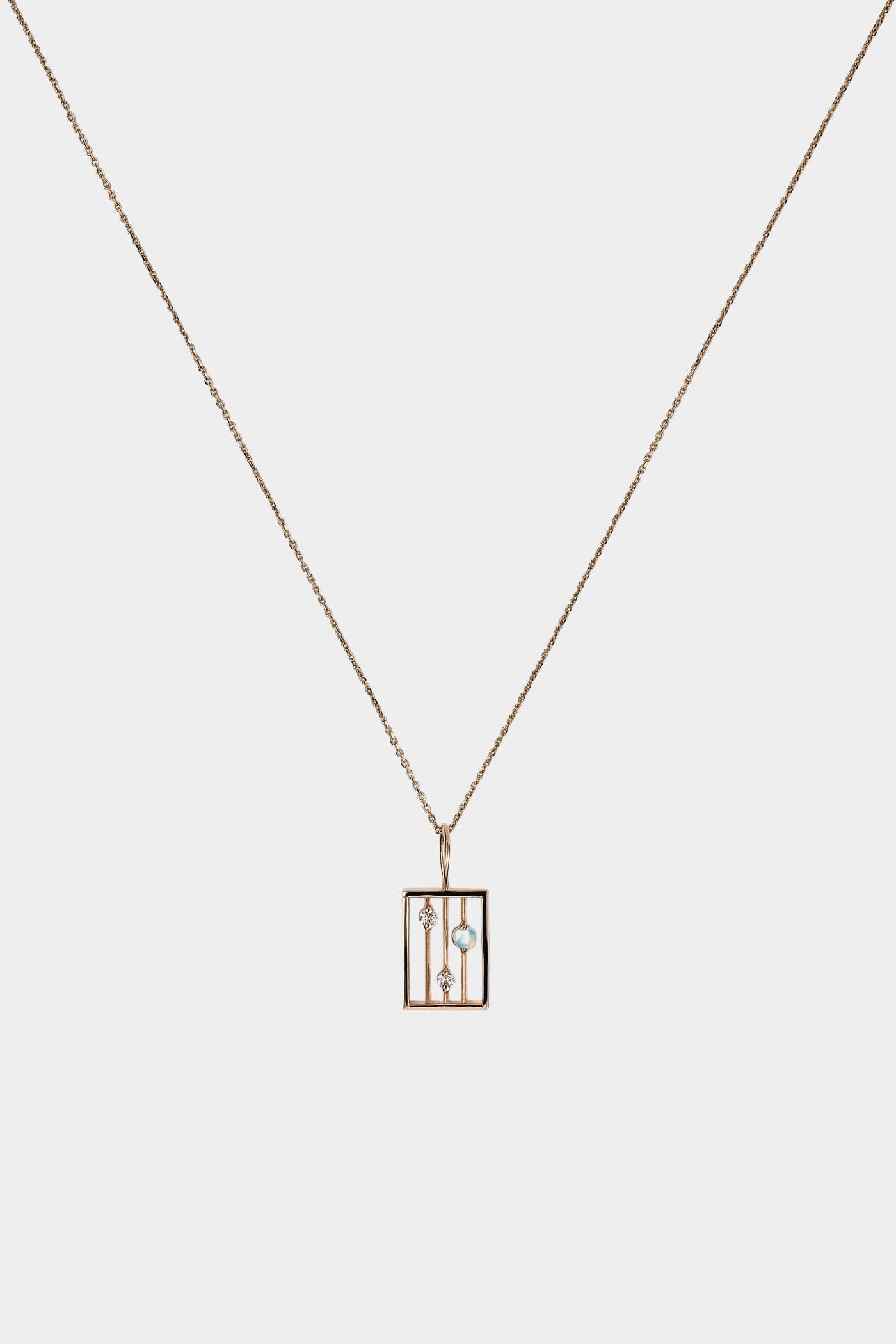 Wwake - Opal Drift Necklace - Necklaces - YUCCA, Artistic jewelry for women, boutique near me.