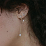 WWAKE - Short Pearl Shower Earring - Earrings - YUCCA, Artistic jewelry for women, boutique near me.