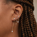 WWAKE - Short Pearl Shower Earring - Earrings - YUCCA, Artistic jewelry for women, boutique near me.