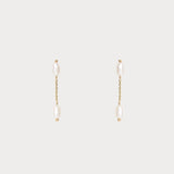 WWAKE - Short Pearl Shower Earring - Earrings - YUCCA, Artistic jewelry for women, boutique near me.
