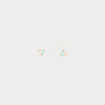 WWAKE - Small Opal Stud - Earrings - YUCCA, modern fine jewelry Denver, ethical fine jewelry, minimalist fine jewelry.