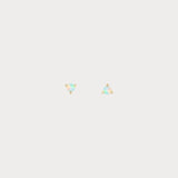 WWAKE - Small Opal Stud - Earrings - YUCCA, modern fine jewelry Denver, ethical fine jewelry, minimalist fine jewelry.