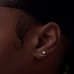 WWAKE - Smudge Wisp Earring - Earrings - YUCCA, Smudge Wisp Earring, minimalist fine jewelry, understated everyday jewelry.