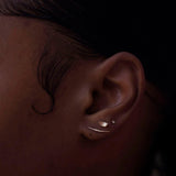 WWAKE - Smudge Wisp Earring - Earrings - YUCCA, Smudge Wisp Earring, minimalist fine jewelry, understated everyday jewelry.