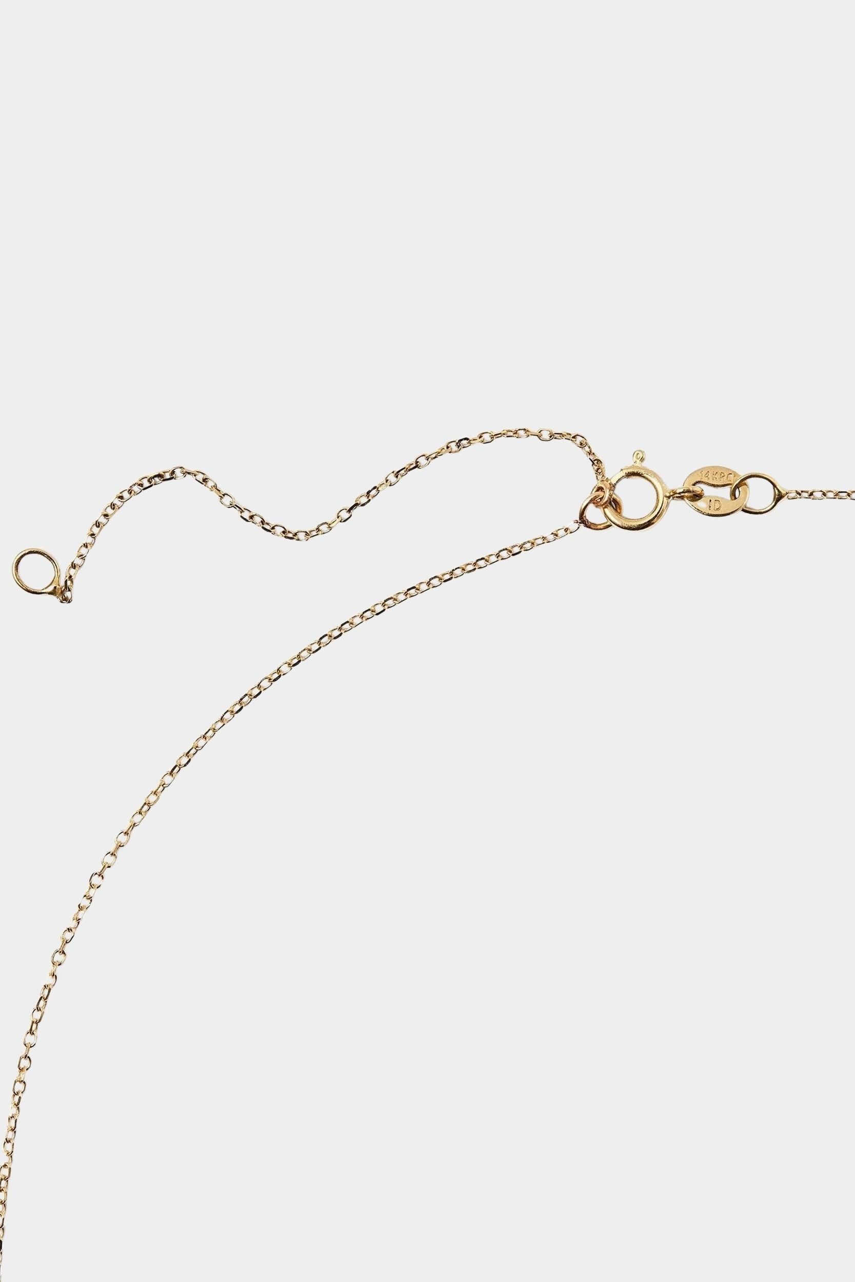 WWAKE Sapphire Three-Step Necklace 14k recycled gold chain with adjustable clasp detail, YUCCA Denver