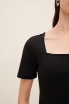 Kowtow | Square Neck Tee In Black- SHOP YUCCA Shirts & Tops KOWTOW - YUCCA 