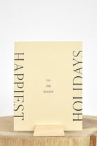 Jaymes Paper | Happiest Holidays Card In Sand- SHOP YUCCA Card JAYMES PAPER - YUCCA 