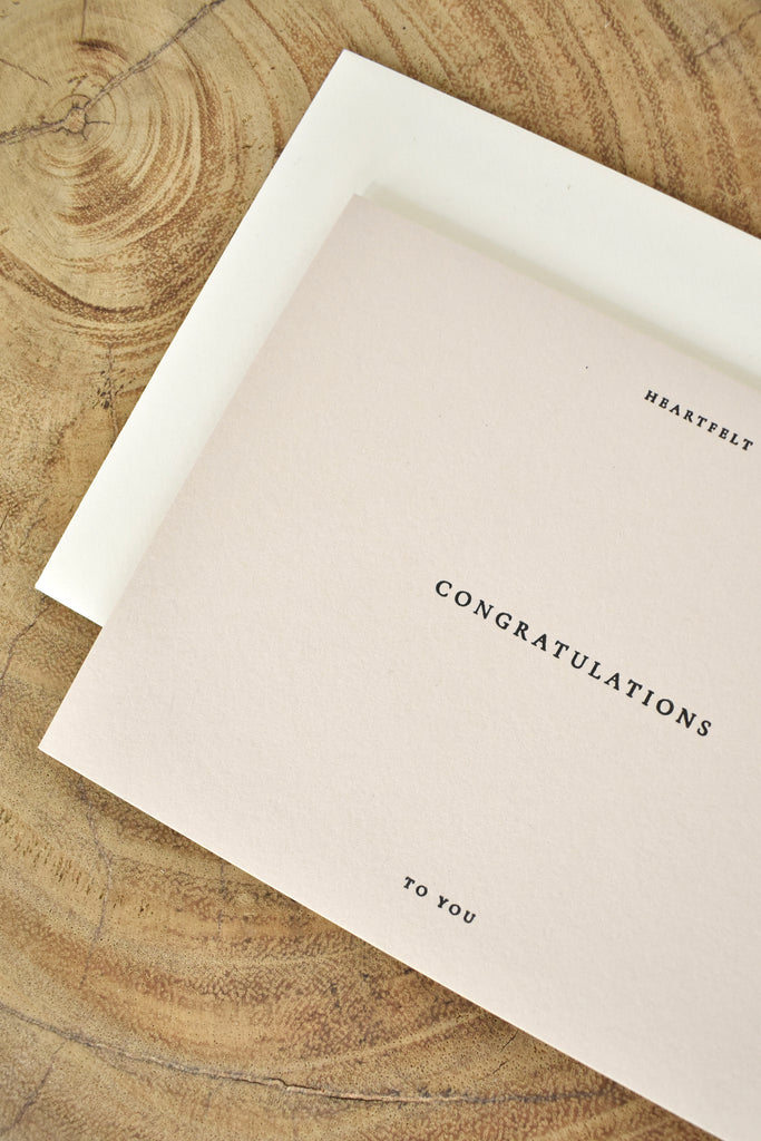 Jaymes Paper | Congratulations Card In Stone- SHOP YUCCA Card JAYMES PAPER - YUCCA 
