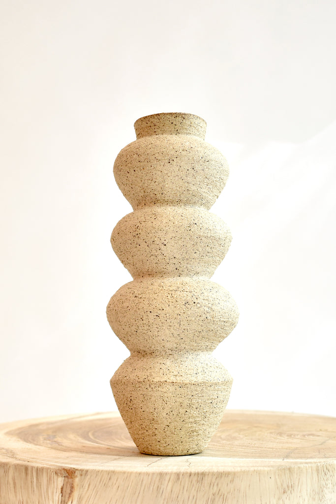 Ruby Bell Ceramics | Curvilinear Vase In Speckled Clay - SHOP YUCCA Vases RUBY BELL CERAMICS - YUCCA 