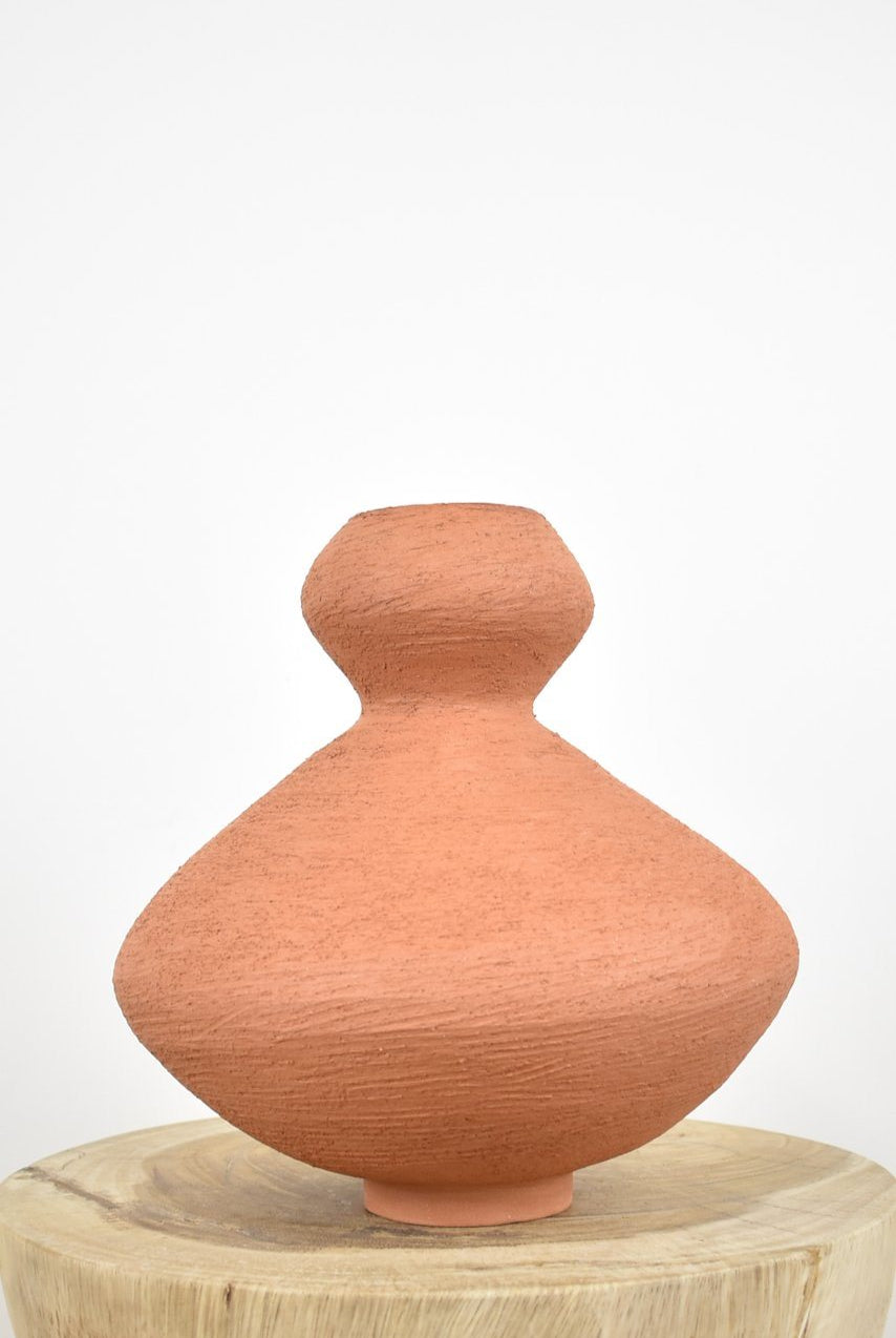 Ruby Bell Ceramics | Curvilinear Vase In Terracotta - SHOP YUCCA Vases RUBY BELL CERAMICS - YUCCA 